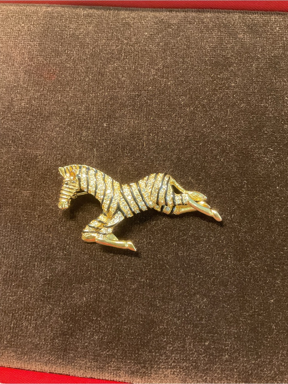 Golden Zebra brooch with a whole lot of sparkle 🤗‼️
